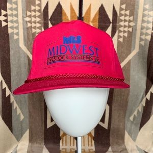 Vintage Midwest livestock rope trucker hat
